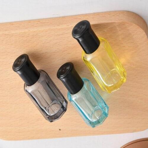 Portable 3ml Roll On Bottle Octagonal Glass Bottles Steel Roller Ball Oil Bottles Vials Points Perfume Container