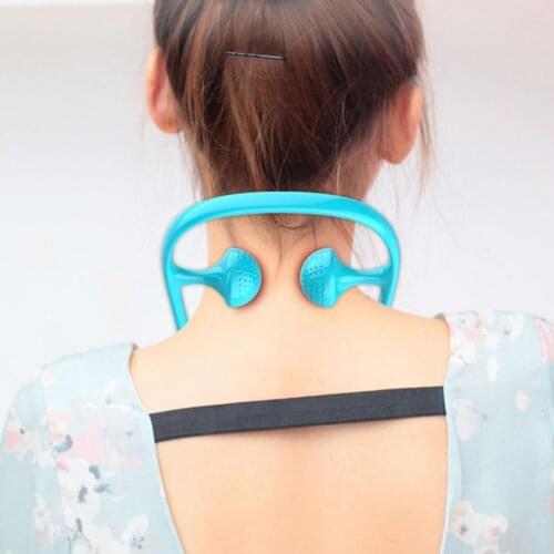 Portable Hand Roller Multifunctional Massage Skin TPR Neck Shoulder Dual Trigger Self Massager Cervical Spine Relieves Fatigue