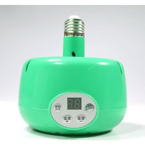 Durable 300W Safe Chicken Coop Pet Heater Livestock Heating Lamp Fan Tool 220V Automatic Temperature Control LED Light