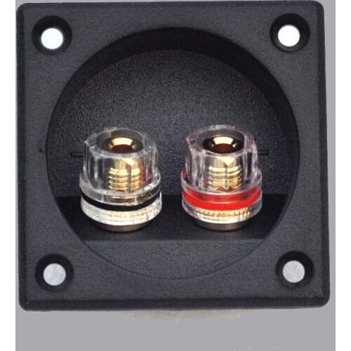 2pcs Two Speaker Junction Box Audio Connector Crystal Column Speaker DIY Accessories Thick Copper Gold Plated