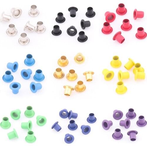 100PCS/Lot Colorful Copper Garment Eyelets 3mm For embelishment Scrapbooking Stamping Card Making Sewing Accessories DIY Craft