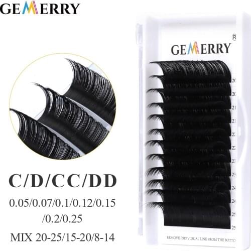 25mm Individual Extension Eyelashes Natural Soft Volume Lashes Faux Mink Classic Lashes Handmade Korea Silk Mink Lash Supplies