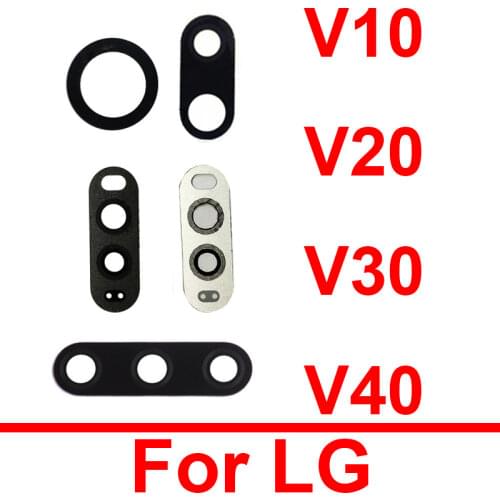 Rear Camera Glass Lens For LG V10 V20 V30 V40 F600K H900 Back Camera Glass Lens Cover With Sticker Adhesive Replacement Parts
