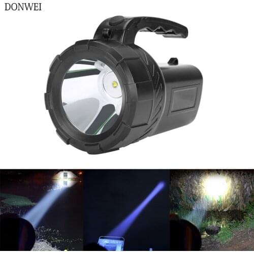 DONWEI Camping Light LED Flashlight Super Bright Searchlight Outdoor Handheld Portable USB Rechargeable camping lamp