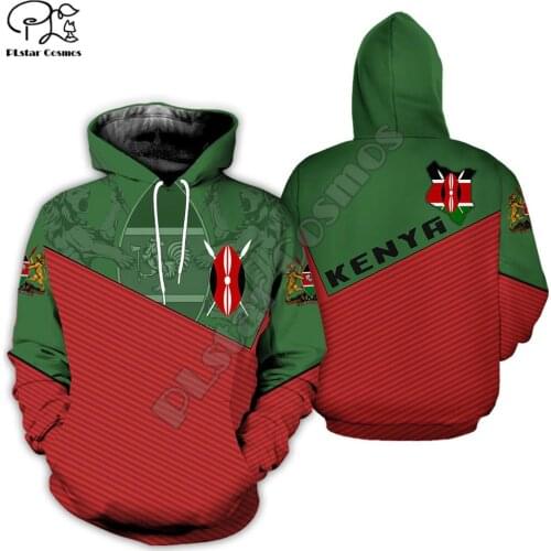 Women Men kenya flag 3d all over printed clothes Hoodies unisex long sleeve Sweatshirts zipper pullover tracksuit