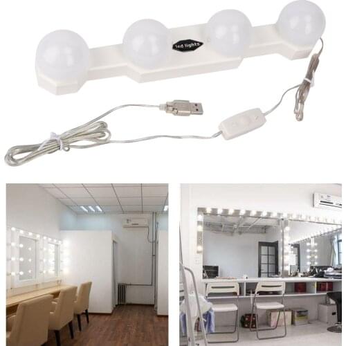 Mirror Light Indoor Decoration Make Up Light LED Makeup Mirror Light Full Backlit Mirror USB Dimmle Table Mirror Rechargeable