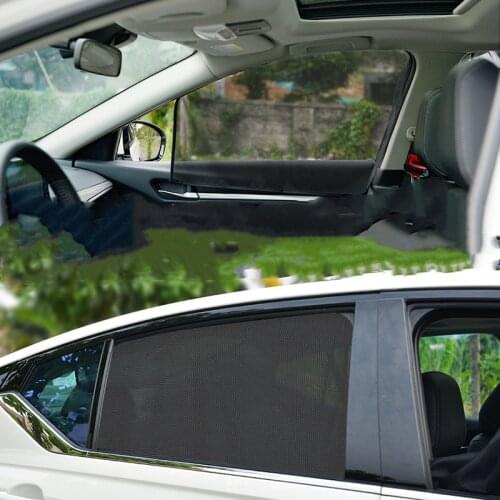 1/2/4pcs Car Sun Shade Side Window Sunshade Cover UV Protect perspective mesh Velcro Universal Car Accessories Window Can On-off
