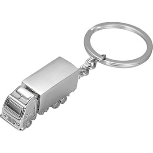 Cute Metal Zinc Alloy Keychain Truck Lorry Car Key Ring Keyfob Creative Gift Lovely Keyring European Style Keyring 1PCS