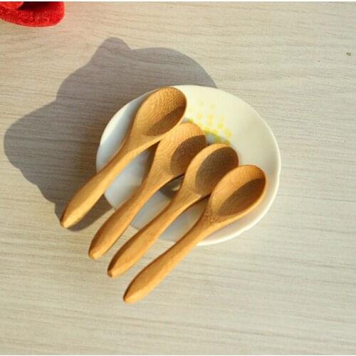 1pc New Small Wooden Baby Honey coffee Spoon Condiment Spoon 9.2*2.0cm