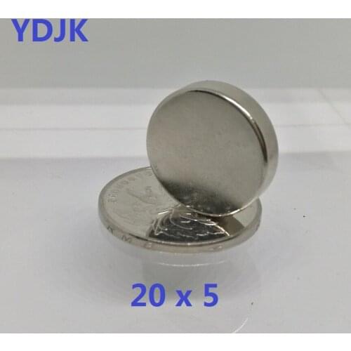 10 20 50 100PCS/LOT Disc Magnet 20*5 N38 NdFeB Magnet 20x5 Neodymium Magnets 20 x 5 for speaker