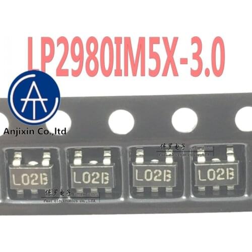 10pcs 100% orginal and new low dropout voltage regulator LP2980IM5X-3.0 LP2980 silk screen L02B SOT23-5 in stock