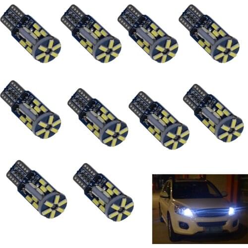 10pcs Super Blanc T10 Wedge 30-SMD 4014 led 30 SMD ampoules W5W 2825 158 192 168 194 12 V