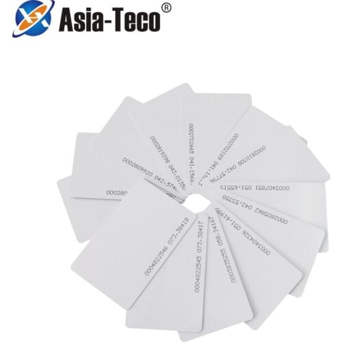 100pcs/lot 125KHz RFID Proximity Smart Card TK4100 ID Card for Access Control Device Time Attendance PVC White Card