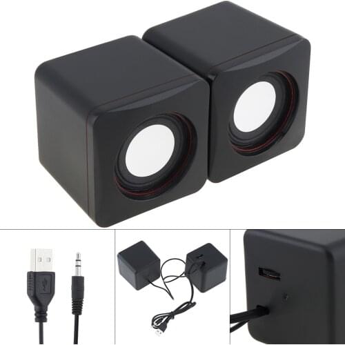 101Z USB 2.0 Speakers with 3.5mm Stereo Jack and USB Powered for PC Laptop Smartphone