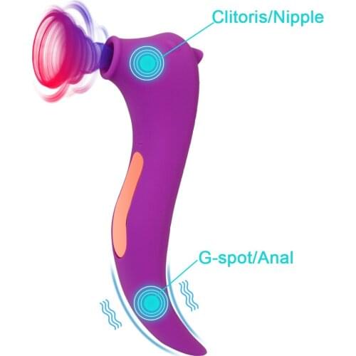 2 Motor Sexy Hippocampus Sucking Vibrators for Women Nipple Clitoris Sucker Vibrating Dildos Anal Plug Erotic Goods Sex Toy Shop