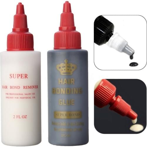 2 Pcs/lot--2oz Hair Bonding Glue And 2oz Hair Bonding Remover Super Bond Hold In Hair Bonding For Personal Use