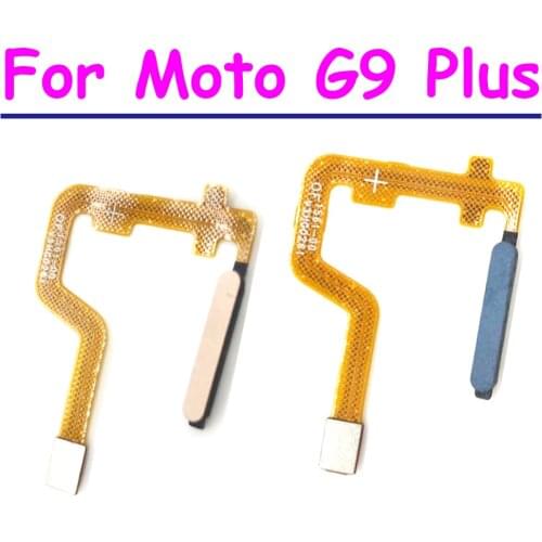 2Pcs/Lot，New For Moto G9 Plus Fingerprint Sensor Scanner Touch ID Home Button Flex Cable