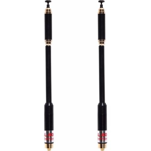 Harvest 2PCS AL-800 Telescopic Dual Band 144/430MHz SMA-Female Antenna for WOUXUN TYT BAOFENG UV-5R UV-82 Walkie Talkie