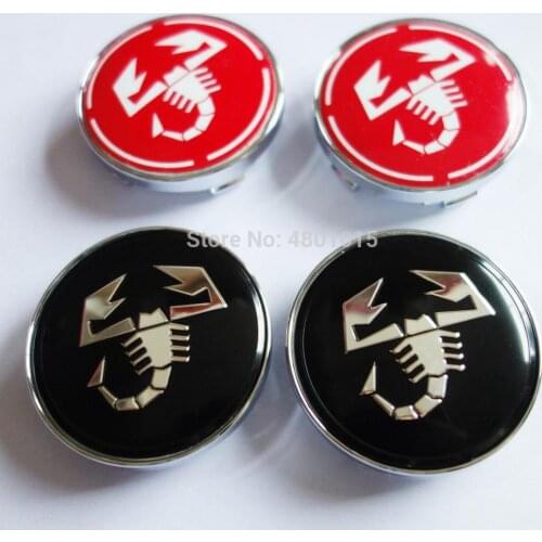 20pcs 60mm Abarth Scropion Wheel Center Hubcap Caps Cover Car Styling Badge