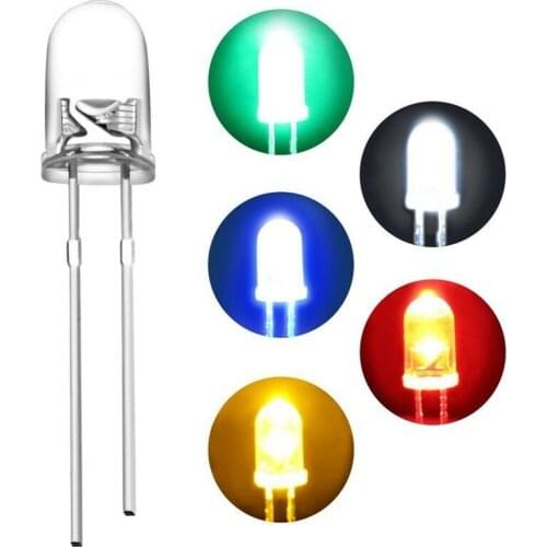 300pcs Five Colors 3mm/5mm Round Bright Light LED Diode Lamp Assortment kit Red White Green Convenient for DIY Diodes kits
