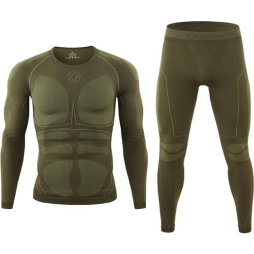 Outdoor Sports Seamless tight tactical Underwear Set Breathable Thermal Underclothes Autumn Winter Hiking Cycling Underwear
