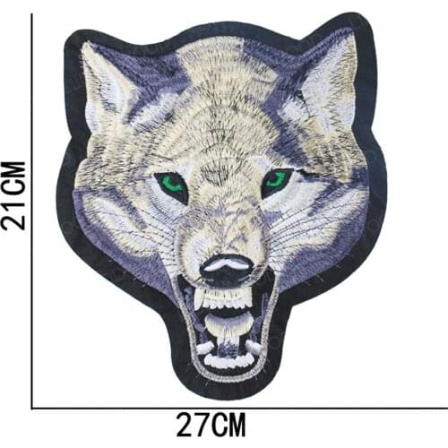 Large Tactical Animal Patch Feather Tiger Wolf Dragon Armed Badge Military Patch Embroidered Emblem Applique for Jeans Clothings