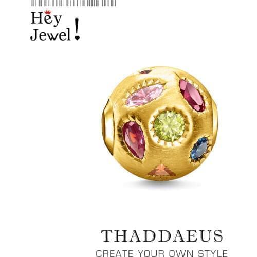 Beads Golden Colorful Stone Beads Fits Bracelet Europe Karma 925 Sterling Silver Charms European Jewelry Accessories For Women