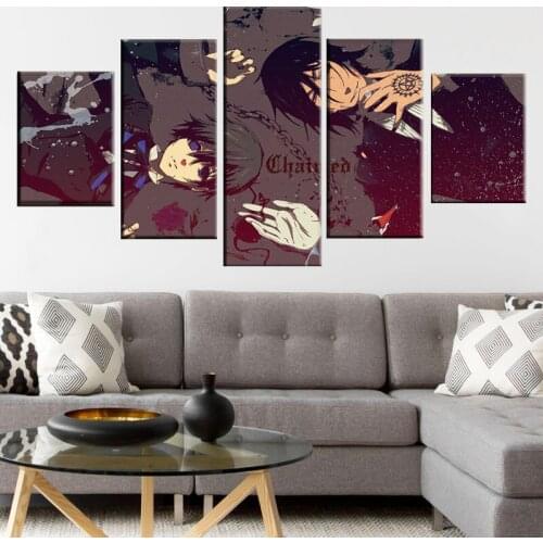 Canvas Art HD Print Painting Home Decorative Modular Framework 5 Panel Anime Black Butler Code Geass Poster Modern Artwork