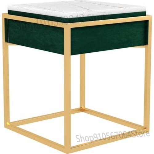 Customized Nordic Marble Rock Slate Sofa Side A Few Corners Light Luxury Side Cabinet Small Round Table Simple Modern Small Coff