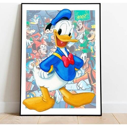 Disney Mickey Mouse and Donald Duck Canvas Painting Poster and Print Wall Art Picture for Living Room Childrens Room Home Decor