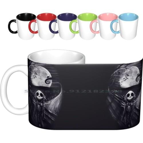 The Scream Before Christmas Ceramic Mugs Coffee Cups Milk Tea Mug Scream Nightmare Christmas Jack Tim Burton Character Skull
