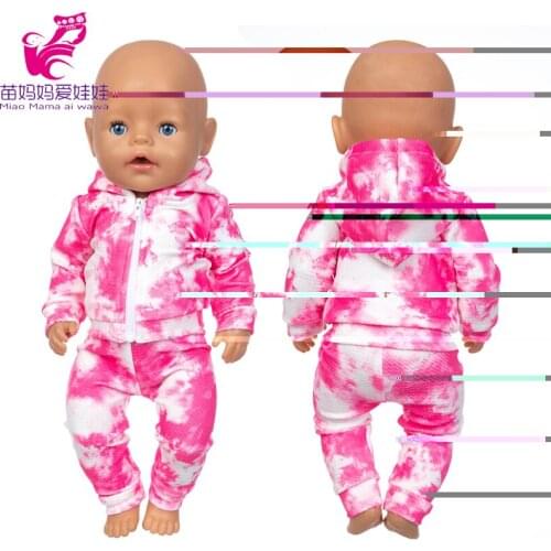 Doll Clothes Set Zipper Coat Outwear Pants Shirt Fit for 43cm Reborn Baby Doll Boy Clothes for 18 Inch Doll Suit