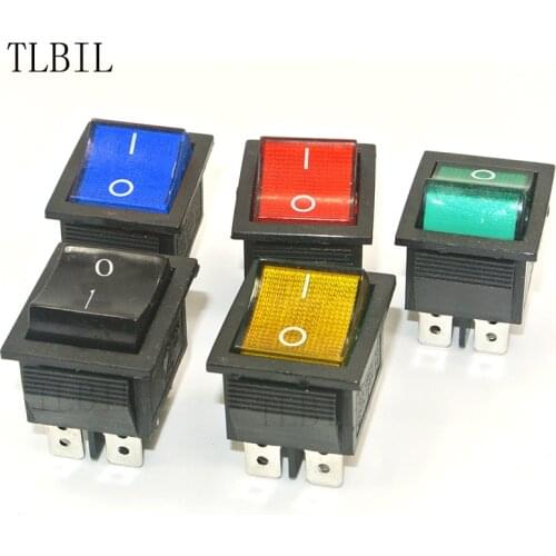 1PC KCD4-202 boat rocker switch power switch 4 feet with light 31x25mm 20A 125V AC 15A 250V AC