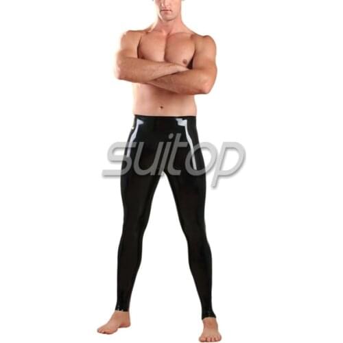 Latex Rubber Leggings trousers For Men