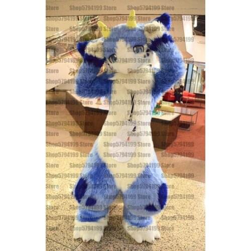 Customised #W7 HUSKY Dog Furry Fursuit Suit Mascot Costume Cosplay Animal Party Fancy Dress Carnival Birthday Gift