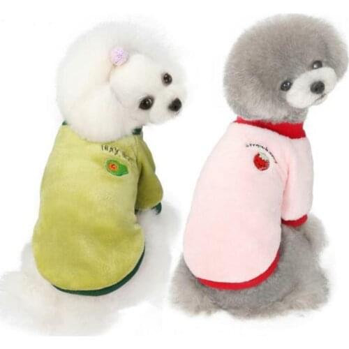 Cute Fruit Series Puppy Dog Apparel Coat 100% Cotton Autumn Pet Dog Coat Teddy Yorkshire Pet Casual Coats Chihuahua Clothes