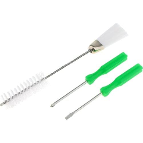3pcs Sewing Machine Overlocker Service Kit Dual Size Brush& 2 Screwdrivers