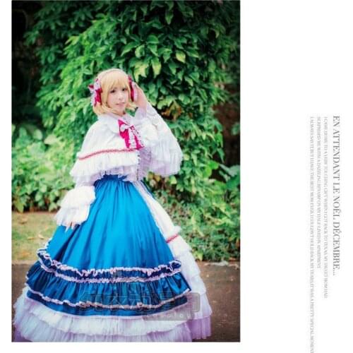 Hot Game Touhou Project Alice Cosplay Costume Beautiful Gorgeous Formal Dress Full Set Female Role Play Clothing Custom-Make Any