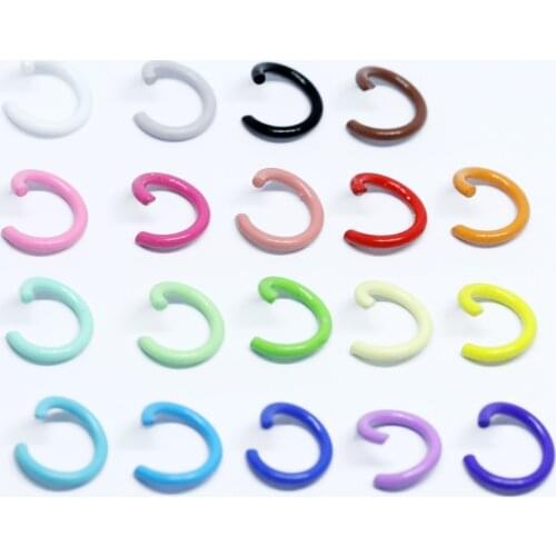 REGELIN 100pcs 1.2x8mm Colorful Open Jump Ring Loops Jump Rings Connectors & Split Ring for DIY Jewelry Making Findings