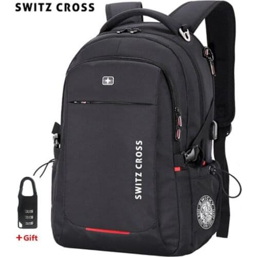 Travel 16 inch Laptop mochila swiss Backpack USB Charging Anti-Theft Business Luggage Daypack for Men Women College School Bag