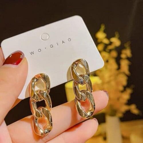 Tassel Link Chain Statement Earrings For Women Girls Fashion Dangle Earrings 2021 New Long Chain Earrings Fashion Jewelry Gifts