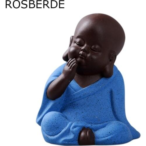 Budda Statue small monk home decoration Figurines Miniatures Ceramic decor Statues Sculptures home decor incense base