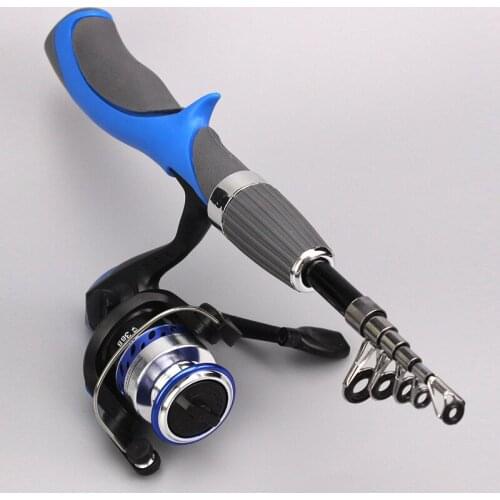 Carbon Fiber Rod 1.4m Length Superhard Boat Ice Fly Lure Fishing Rod with High Quality Fishing Reel Fishing Tackle Set