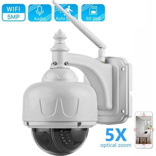 OwlCat HD 2MP 5MP Outdoor Bullet PTZ IP Camera Wifi 5X Optical Zoom 2.7-13.5mm Two Way Audio SD Slot Wireless CCTV Street Camera