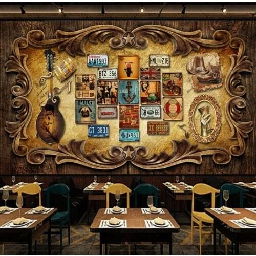 Dropship Colomac Vintage Wallpaper European Creative Cool Retro Wall Design Nordic Wallpaper Wall Mural Papel Pintado De Pared