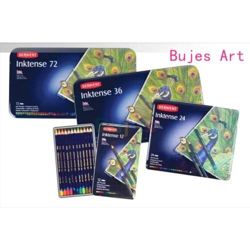 12/24/36/72 color artist Cor do Chumbo lapis de cor Plomo de colores art Derwent Inktense water Soluble draw Pencil tin box
