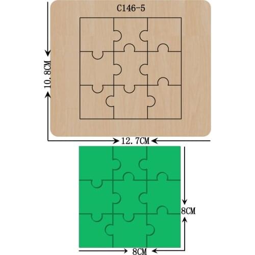 New Puzzle Wooden die Scrapbooking C-146-5 Cutting Dies Compatible with most die cutting machines