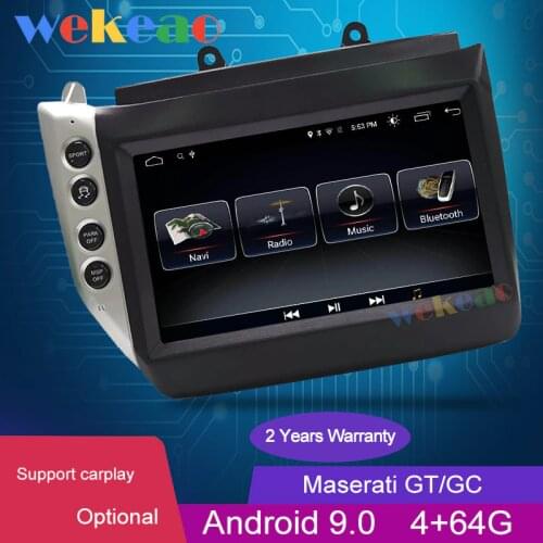 Wekeao 9" Touch Screen 1 Din Android 9.0 Auto Radio For Maserati GT GC Head Unit Car DVD Multimedia Player Stereo 4G 2007-2015