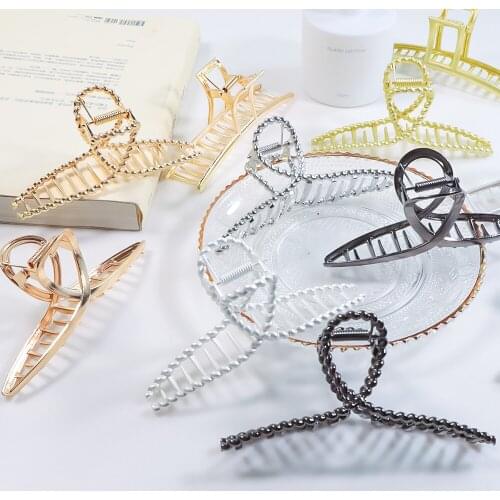 New Metal Women Hair Claws Fashion Hairclips 12cm Hairpins Ladies Geometric Hairgrip Headwear Girls Ornaments Hair Accessories