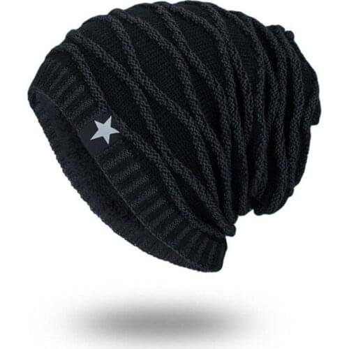 Unisex Knit Caps Cap Men Women Beanie Solid Oversized Beanies For Men Winter Hats Warm Unisex Fashion Ski Knit Hat For Male Soft